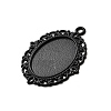 Electrophoresis Alloy Oval Pendant Cabochon Settings LS-PALLOY-Q304-50-NR-3