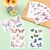 10 Sheets 10 Colors Butterfly Pattern Glitter Body Art Tattoos AJEW-SP0002-80-5