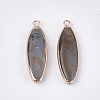 Electroplate Freshwater Shell Pendants SHEL-S274-88-2