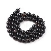 Natural Black Tourmaline Beads Strands G-F666-05-10mm-3