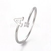 925 Sterling Silver Cuff Rings STER-D033-01A-P-3