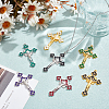 WADORN 21Pcs 7 Colors Zinc Alloy Enamel Big Pendants FIND-WR0011-37-4