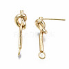 Brass Stud Earring Findings KK-S360-009-NF-3