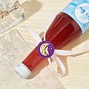 Brass Wax Seal Stamps with Wood Handle AJEW-WH0412-0104-5