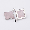 Natural Rose Quartz Pendants G-E442-02T-2