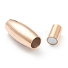 Ion Plating(IP) 304 Stainless Steel Magnetic Clasps with Glue-in Ends STAS-O148-08A-RG-4