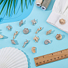 40Pcs 10 Styles 1-Hole Alloy Shank Buttons BUTT-PH0001-69-4