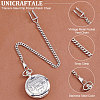 Unicraftale 2Pcs Titanium Steel Clip Pocket Watch Chain DIY-UN0003-64-5