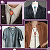 12Pcs Zinc Alloy Bolo Tie Slides Clasp Cabochon Settings FIND-NB0007-03AS-5