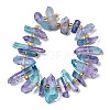 Electroplated Natural Quartz Crystal Beads Strands G-F800-D15-2