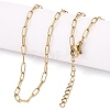 2.5MM Unisex 304 Stainless Steel Paperclip Chain Necklaces STAS-Q113-14G-01-1