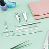 PVC Leather Case & Zinc Alloy & Carbon Steel Manicure Tools Sets: EarPicks MRMJ-WH0086-62C-1