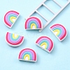 6Pcs Food Grade Eco-Friendly Silicone Focal Beads SIL-YW0001-04E-6