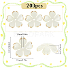 200Pcs Acrylic Bead Caps OACR-SC0001-83E-2