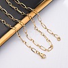 304 Stainless Steel Oval Link Chain Necklaces X-NJEW-Q013-09G-4