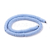 Flat Round Handmade Polymer Clay Beads CLAY-R067-8.0mm-32-3