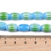 Handmade Millefiori Glass Oval Bead Strands LK-Z001-01B-03-3