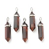 Dyed & Heated Natural Red Tiger Eye Pointed Pendants G-M378-01P-A20-1