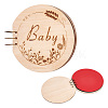 Round Wooden Cover Baby Scrapbook DIY Binder Photo Album DIY-WH0349-113B-1