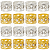 50Pcs 2 Colors Iron Dreadlocks Beads Hair Decoration OHAR-SC0001-19-7