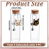 4Pcs 2 Styles Transparent Glass Empty Bottles AJEW-DR00032-2