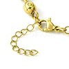 Ion Plating(IP) 304 Stainless Steel Oval Link Chain Bracelets for Women BJEW-C066-04G-3
