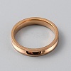 201 Stainless Steel Grooved Finger Ring Settings RJEW-WH0012-11E-2
