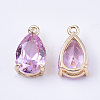 Transparent Glass Charms GLAA-T007-11F-2