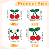 10Pcs 4 Styles Polyester Crochet Cherry DIY-WR0004-91-2