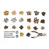 Metal Jewelry Buttons Fastener  Install Tool Sets BUTT-L021-01-2