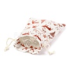 Christmas Theme Cotton Fabric Cloth Bag ABAG-H104-B17-4