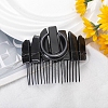 Wrapped Natural Obsidian Hair Combs for Women PW-WG92705-03-1