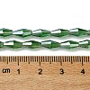 Transparent Electroplate Glass Beads Strands GLAA-K064-05A-PL05-4