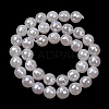Electroplated Natural Agate Beads Strands G-B191-A07-10mm-20-4