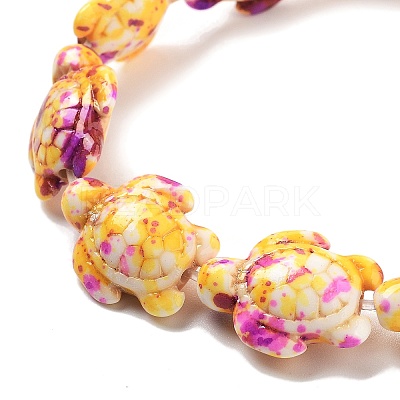 Synthetic Turquoise Dyed Beads Strands G-P507-05J-1