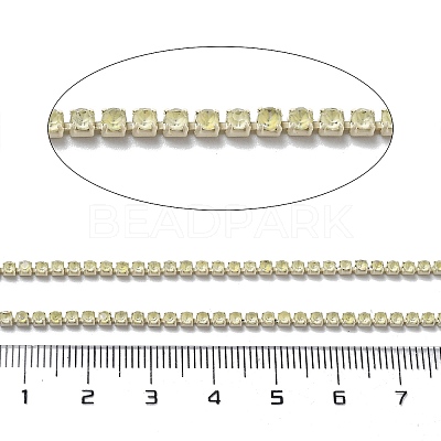 Iron Rhinestone Glass Cup Chain CH-U001-01R-1