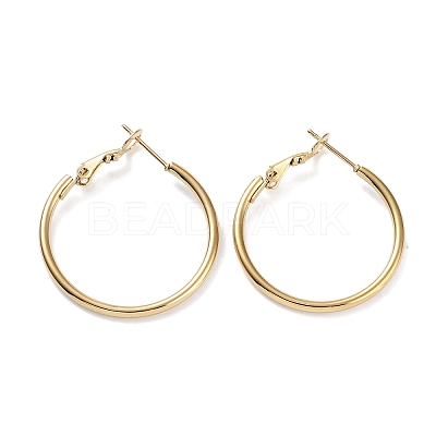 Ring 304 Stainless Steel Hoop Earrings for Women Men EJEW-B049-02C-G-1