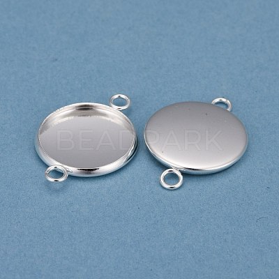 201 Stainless Steel Cabochon Connector Settings X-STAS-F191-15S-F-1