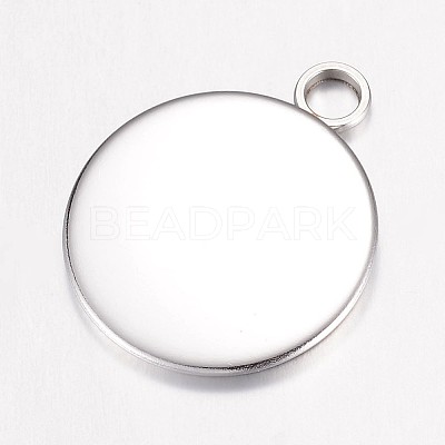 Tarnish Resistant 304 Stainless Steel Pendant Cabochon Settings LS-STAS-G071-46P-1