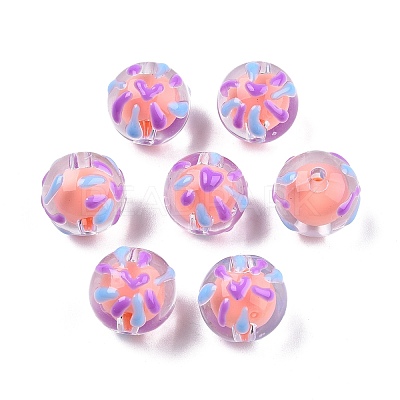 Transparent Acrylic Enamel Beads TACR-G040-01H-1