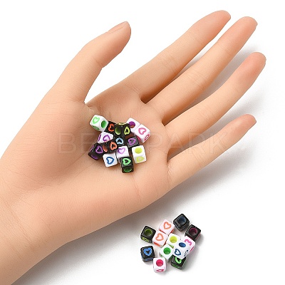 280Pcs 14 Styles Opaque White Acrylic European Beads MACR-YW0002-45-1