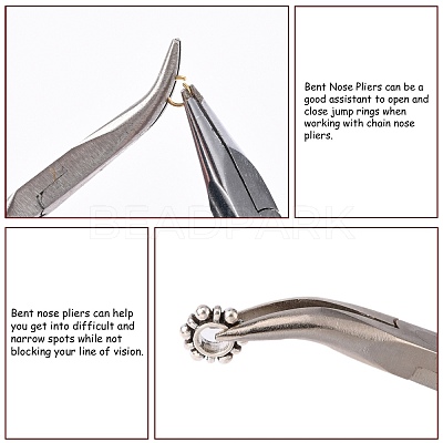 Carbon Steel Bent Nose Jewelry Plier for Jewelry Making Supplies P021Y-1