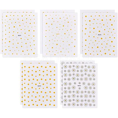 10 Sheets 5 Style PET Nail Art Stickers MRMJ-OC0003-08-1