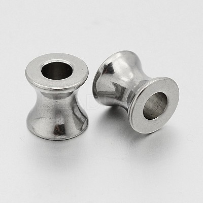 Tarnish Resistant Column 304 Stainless Steel European Beads STAS-N062-56P-1