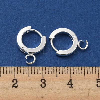 201 Stainless Steel Huggie Hoop Earrings Findings STAS-A167-01E-S-1