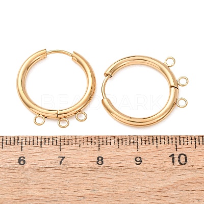 304 Stainless Steel Huggie Hoop Earring Findings STAS-D183-03C-G-1