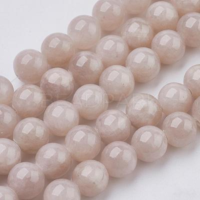 Natural Yellow Jade Beads Strands G-G598-8mm-YXS-06-1