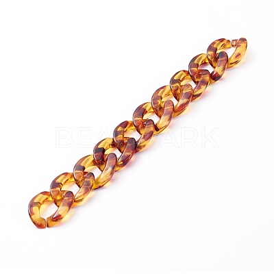 Handmade Acrylic Curb Chains AJEW-JB00679-09-1