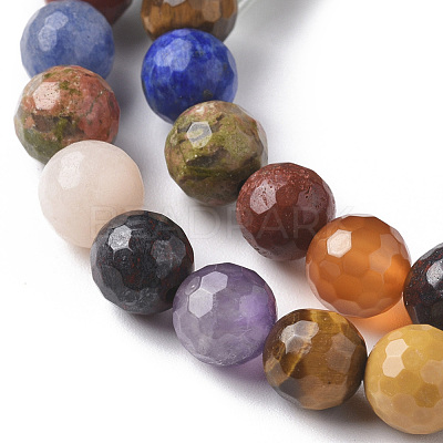 Natural Mixed Gemstone Beads Strands G-F668-28-8mm-1