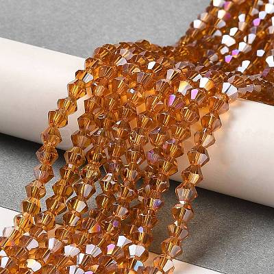 Transparent Electroplate Glass Beads Strands LS-EGLA-A039-T4mm-B28-1